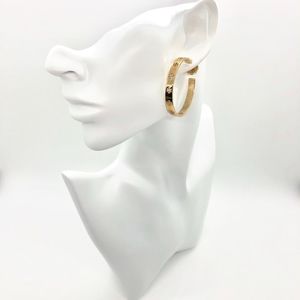 Tory Burch Pierced T Logo Hoop Earrings Gold